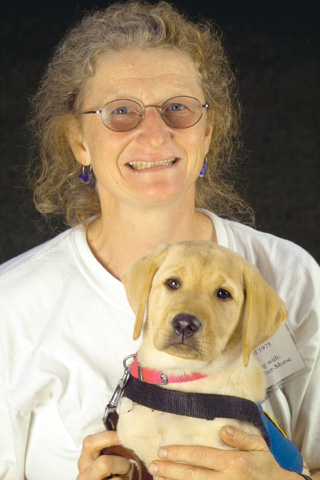 Cindy Gardner-Morse and puppy